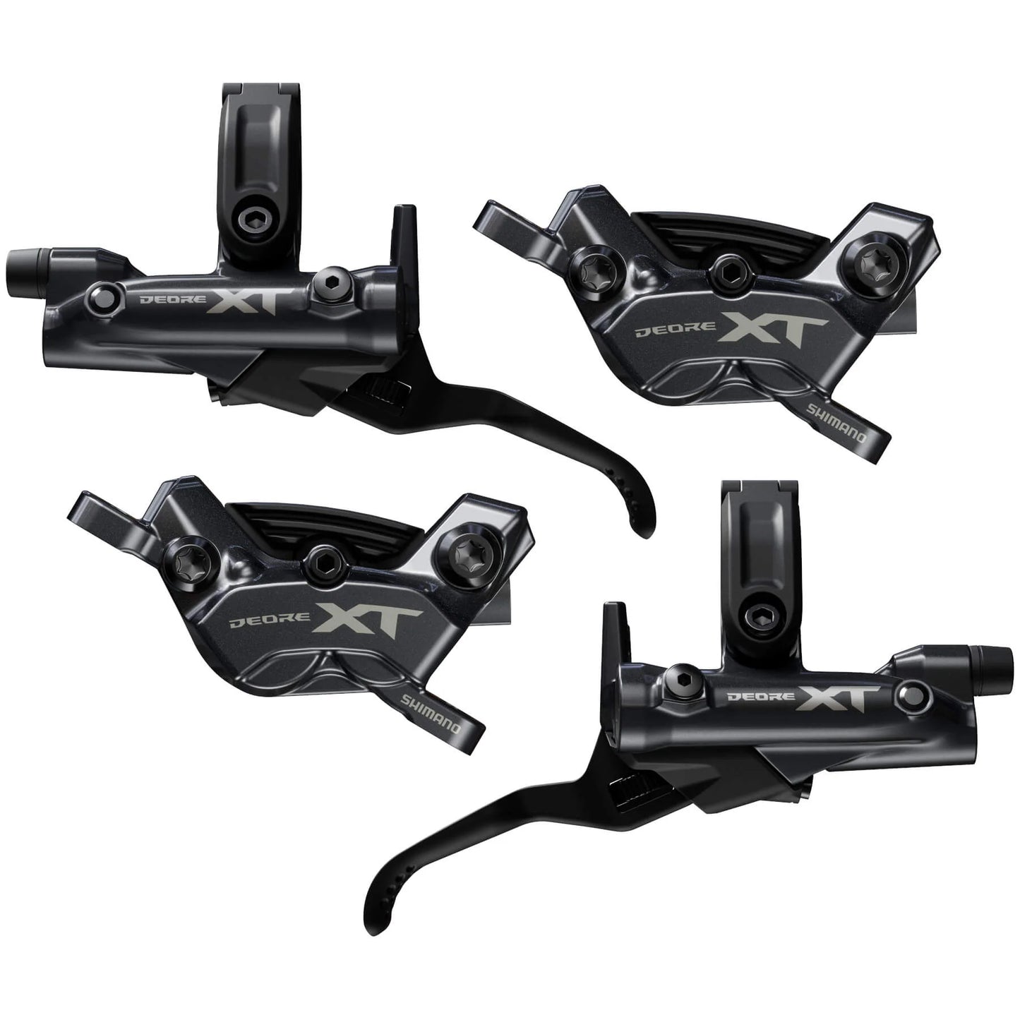 Shimano Deore M8220 XT Hydraulic Disc Brake - 4 Piston (Front & Rear) - Metal Pads